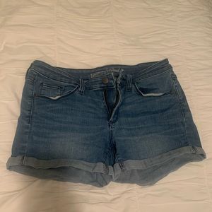 Cuffed Jean Shorts